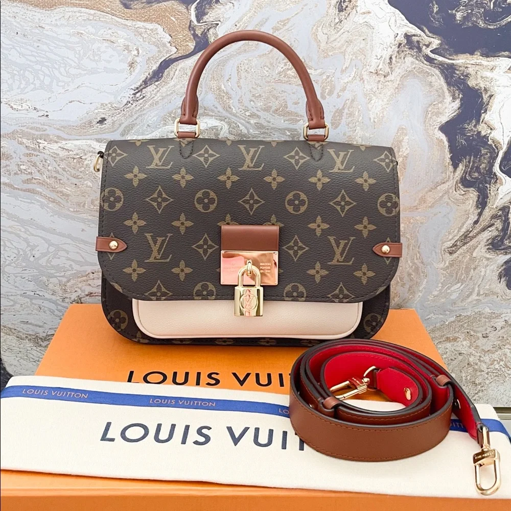 Louis Vuitton Monogram Vaugirard Creme Shoulder Strap Crossbody Bag - Picture 4 of 15